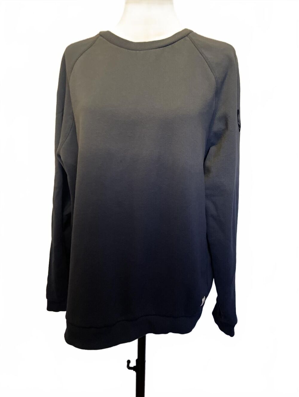 Marine Layer Blue Ombre Fleece Lined Crewneck Sweatshirt Women's Medium Pullover